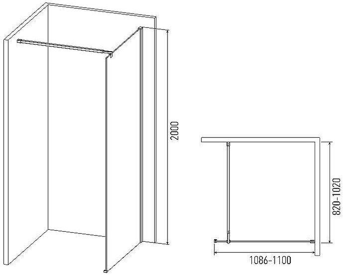 Душевая перегородка Alex Baitler 110 AB29110S1 профиль Хром стекло прозрачное Душевая перегородка Alex Baitler 110 AB29110S1 профиль Хром стекло прозрачное