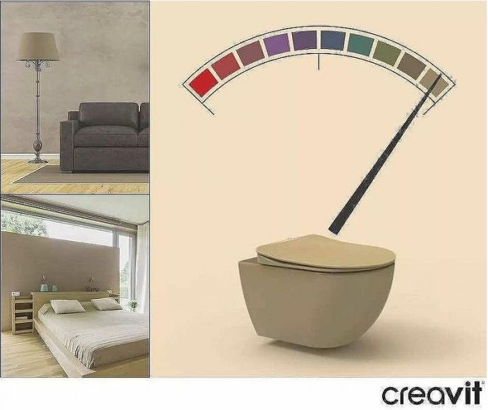 Унитаз биде Creavit Free FE322-00CM00E-0000 подвесной Капучино без сиденья