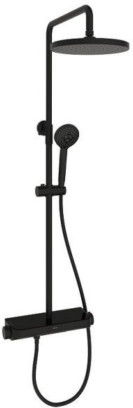Душевая система Sancos Teo SC11002MB с термостатом цвет Черный матовый