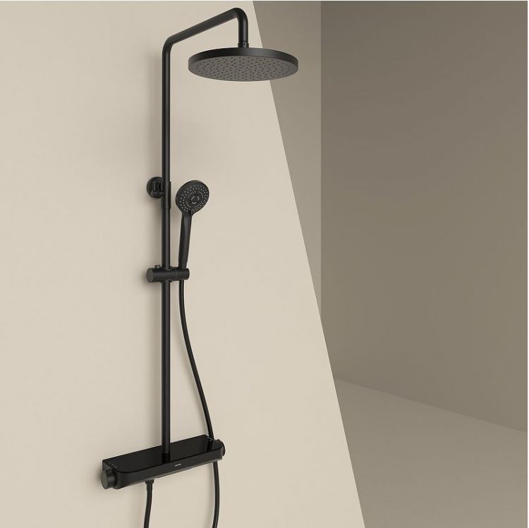 Душевая система Sancos Teo SC11002MB с термостатом цвет Черный матовый Душевая система Sancos Teo SC11002MB с термостатом цвет Черный матовый