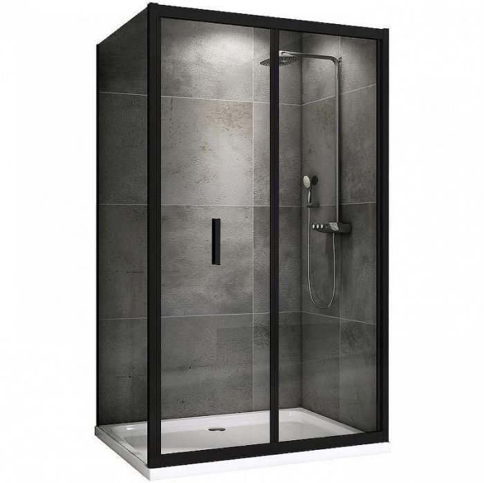 Душевой уголок Abber Sonnenstrand 120x100 AG07120B-S100B профиль Черный стекло прозрачное