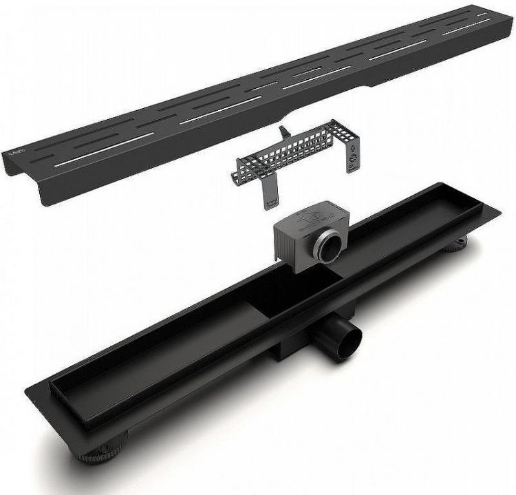 Душевой лоток Esbano Meta 60 M-RAIN-60MB ESTRMETRAIN60MB с Черной матовой решеткой