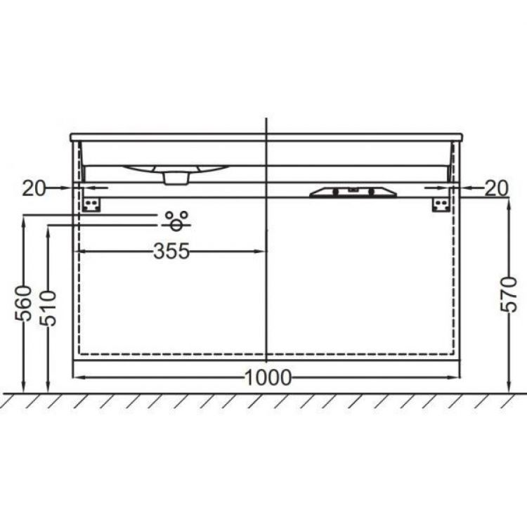 Тумба под раковину 100 см Jacob Delafon Vox EB2046-RA-E16 ореховое дерево