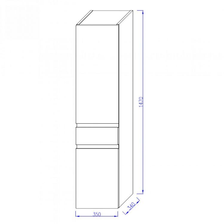 Шкаф-пенал 35 см Jacob Delafon Madeleine EB2069G-J52 левый, блестящий чёрный Шкаф-пенал 35 см Jacob Delafon Madeleine EB2069G-J52 левый, блестящий чёрный
