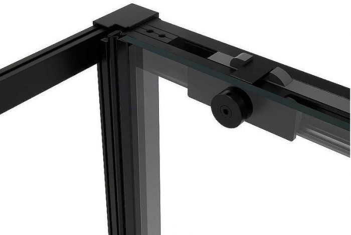 Душевой уголок Vincea Slim Soft 140x90 VSR-1SS9014CLB профиль Черный стекло прозрачное