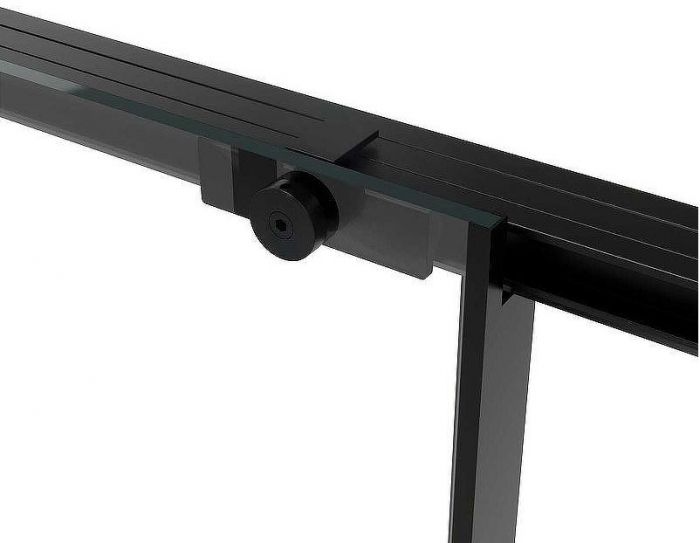 Душевой уголок Vincea Slim Soft 140x90 VSR-1SS9014CLB профиль Черный стекло прозрачное