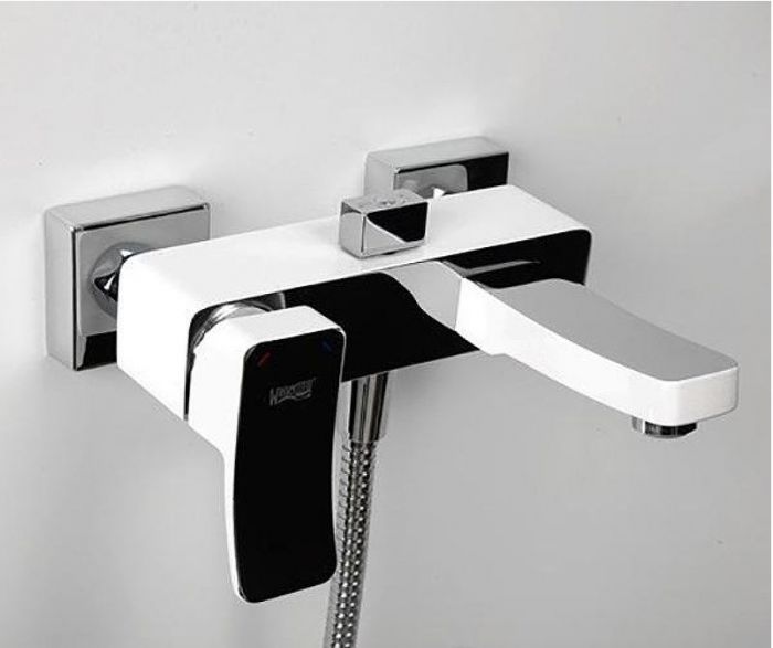 Смеситель для ванны WasserKRAFT Aller 1061W Белый Хром