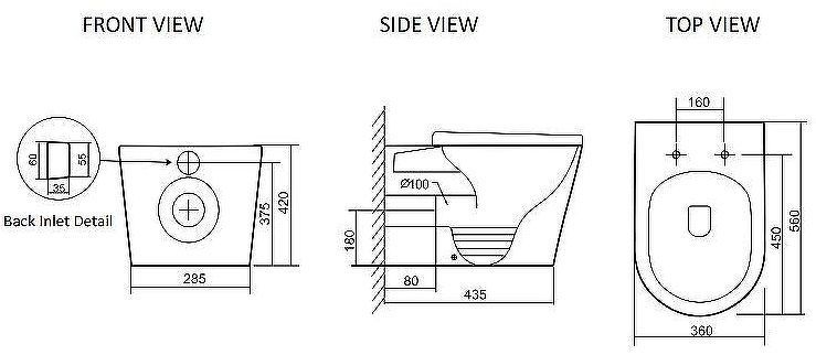 Унитаз SantiLine SL-5020T приставной с сиденьем Микролифт Унитаз SantiLine SL-5020T приставной с сиденьем Микролифт