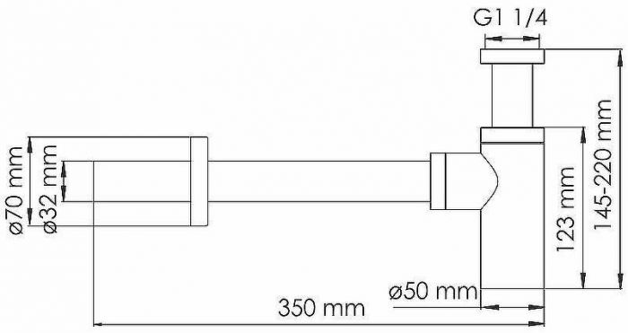 Сифон для раковины WasserKRAFT Asphe A334 Розовое золото