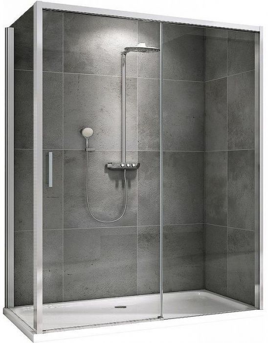 Душевой уголок Abber Komfort 140x100 AG93140-S102 профиль Хром стекло прозрачное