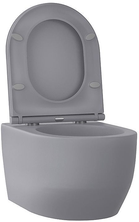 Унитаз Wellsee Croquis 182614001 подвесной цвет Серый матовый с сиденьем Микролифт