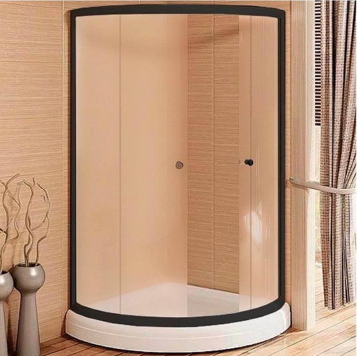 Душевой уголок Radomir Найт 90x90 1-03-6-0-0-0011 профиль Черный стекло матовое