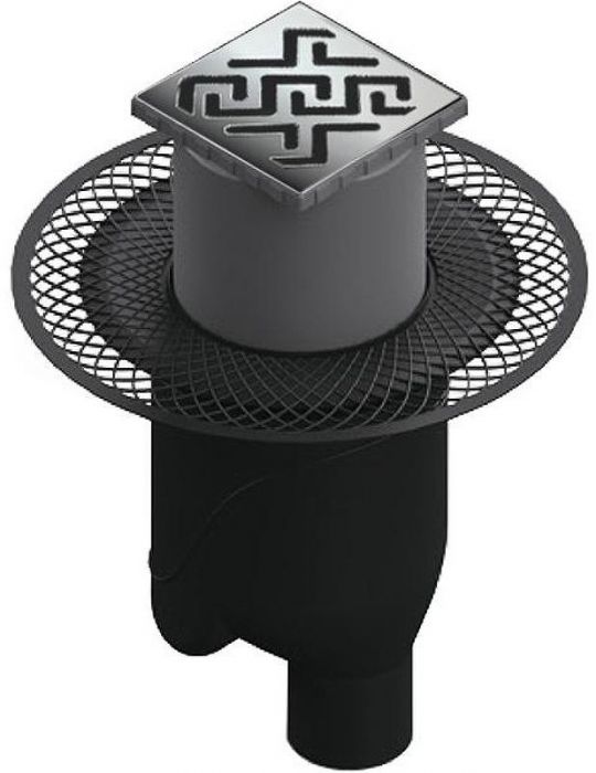 Душевой трап Berges Platz Antik 100x100 091060 с решеткой Хром