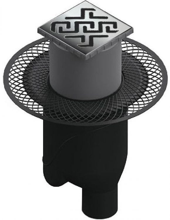 Душевой трап Berges Platz Antik 100x100 091060 с решеткой Хром