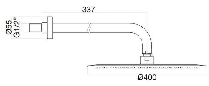 Верхний душ Fiore 30CR8632 цвет Хром