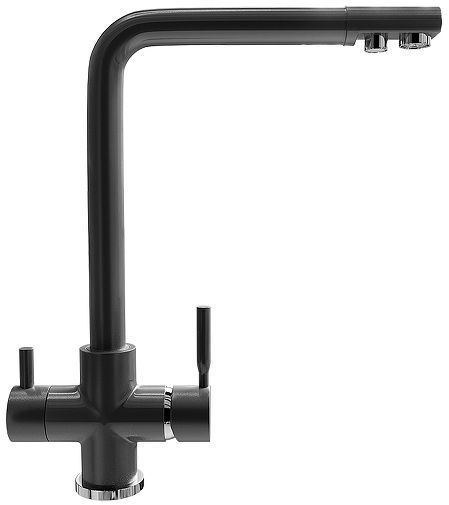 Смеситель для кухни Ulgran Steel US-016-002 цвет Черная брашированная сталь Смеситель для кухни Ulgran Steel US-016-002 цвет Черная брашированная сталь