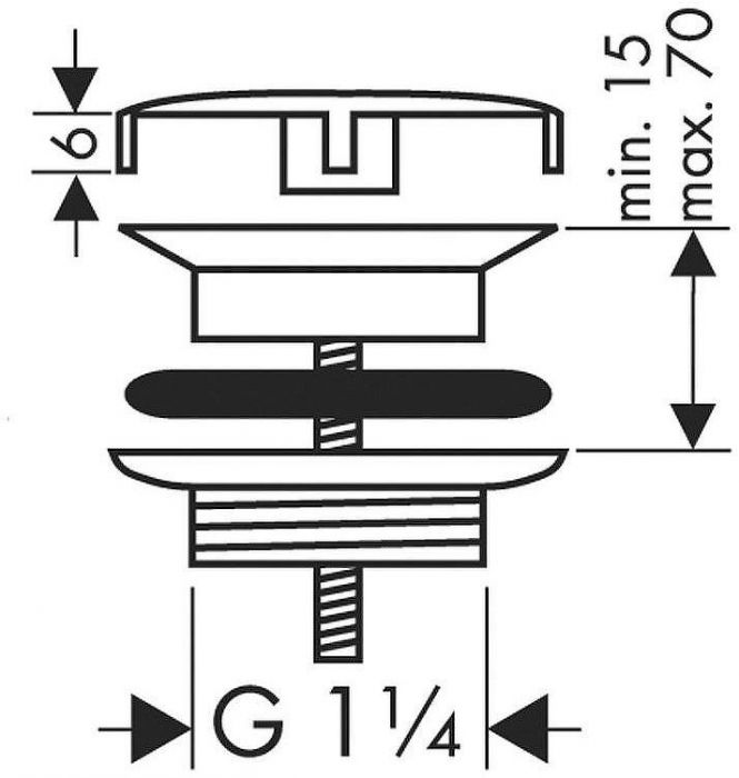 Выпуск для раковины Hansgrohe 50001990 Полированное золото
