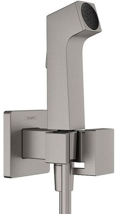 Гигиенический душ со смесителем Hansgrohe Bidette 29233340 Шлифованный черный хром