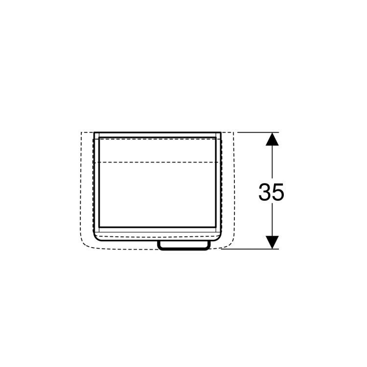 Тумба под раковину Geberit Renova Plan 41х46.3x35, белый [879350000]