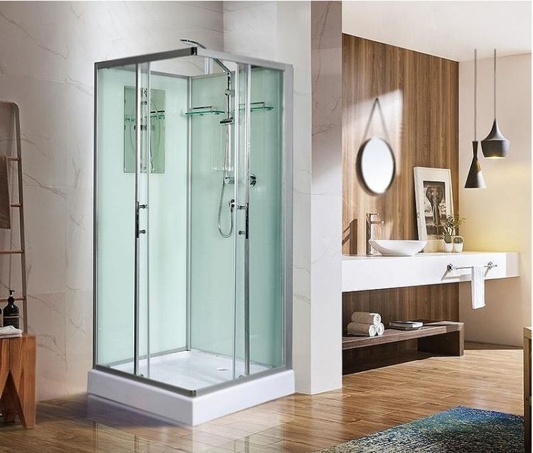 Душевая кабина WeltWasser WW500 Laine 1001 100x100 10000003260 профиль Хром стекло прозрачное