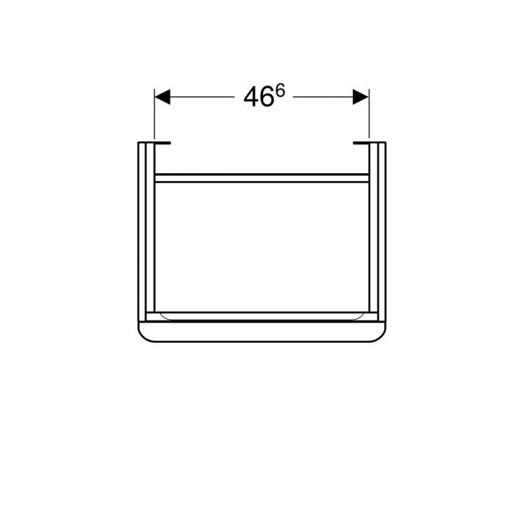 Тумба под раковину Geberit Smyle Square 55x61.7, левая, белый глянец [500.366.00.1]