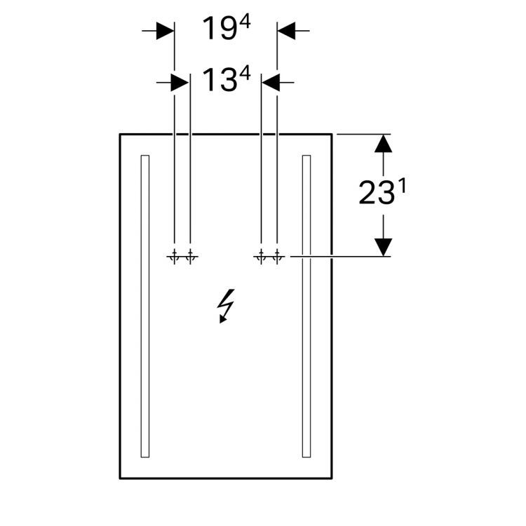 Зеркало Geberit Option с подсветкой 40х65 см [500.580.00.1]