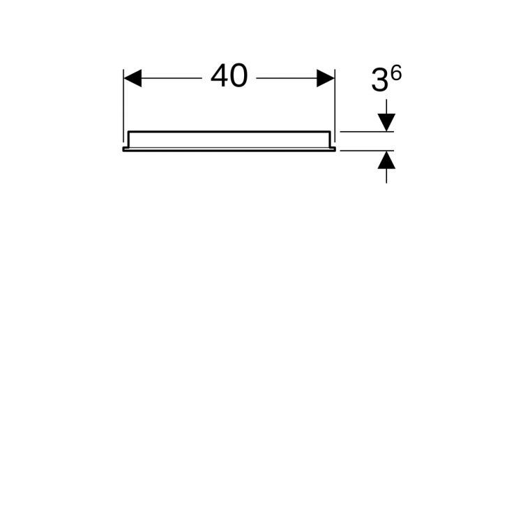 Зеркало Geberit Option с подсветкой 40х65 см [500.580.00.1]