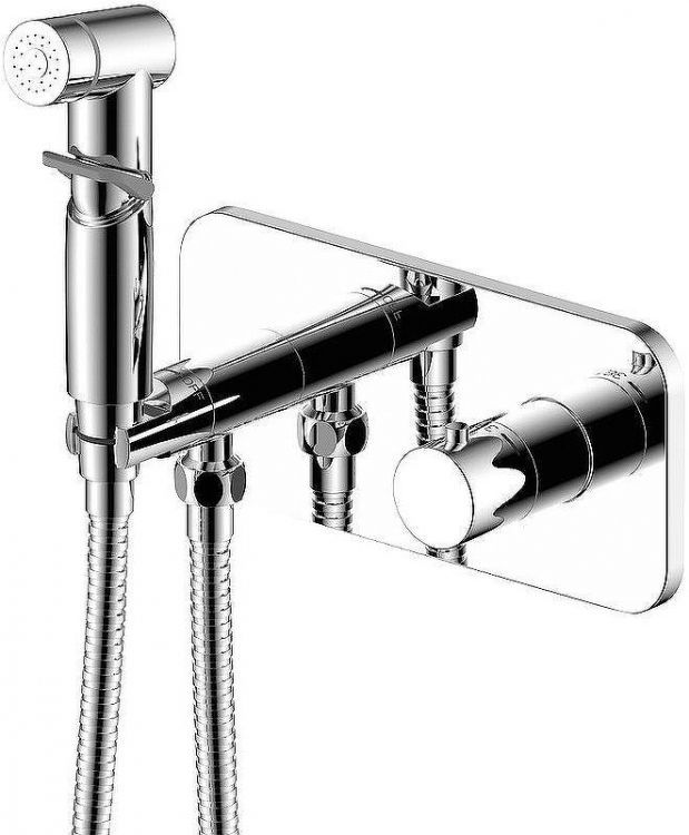 Гигиенический душ со смесителем Rossinka X25-59 с термостатом Хром Гигиенический душ со смесителем Rossinka X25-59 с термостатом Хром