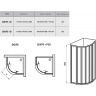 Душевой уголок Ravak Supernova SKCP6-90 90x90 32070100ZG профиль Белый стекло Grape
