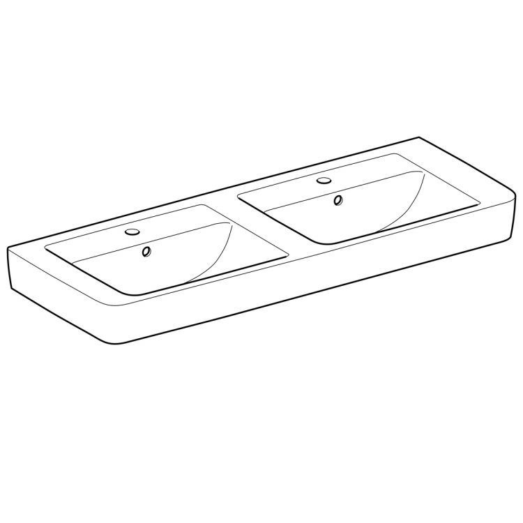 Раковина Geberit Renova Nr.1 Plan, 122130000