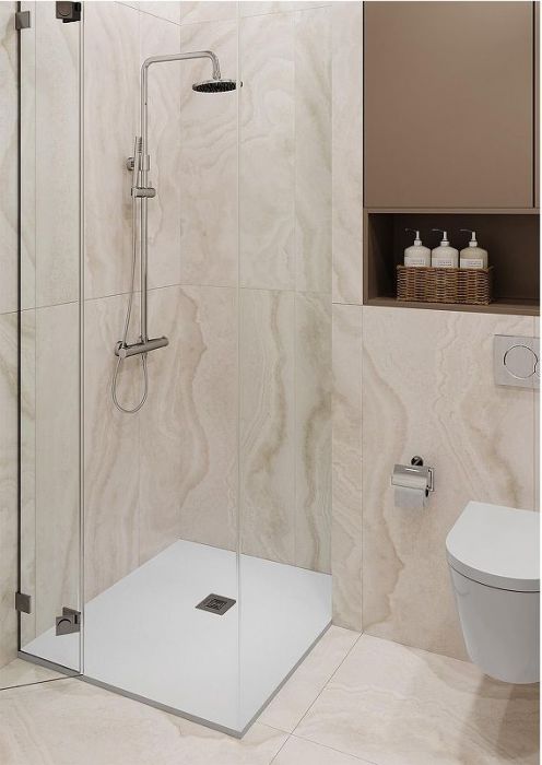 Душевой поддон из искусственного камня Stpool Lite 120х80 1237423 White Matt