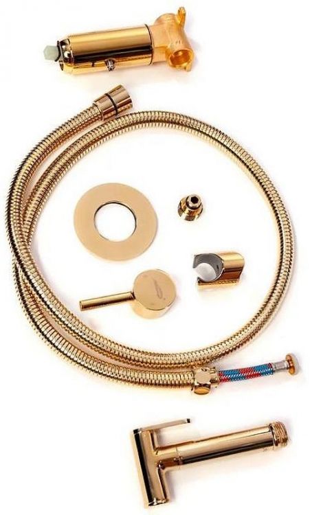 Гигиенический душ со смесителем Hansberge Nordic H3099GO Золото