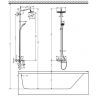 Hansgrohe Croma E 280 1jet Душевая система Showerpipe с термостатом для ванны, хром