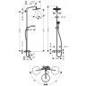Hansgrohe Croma E 280 1jet Душевая система Showerpipe с термостатом для ванны, хром