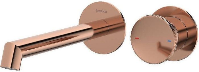 Смеситель для раковины Teska Arte E5509 Розовое золото