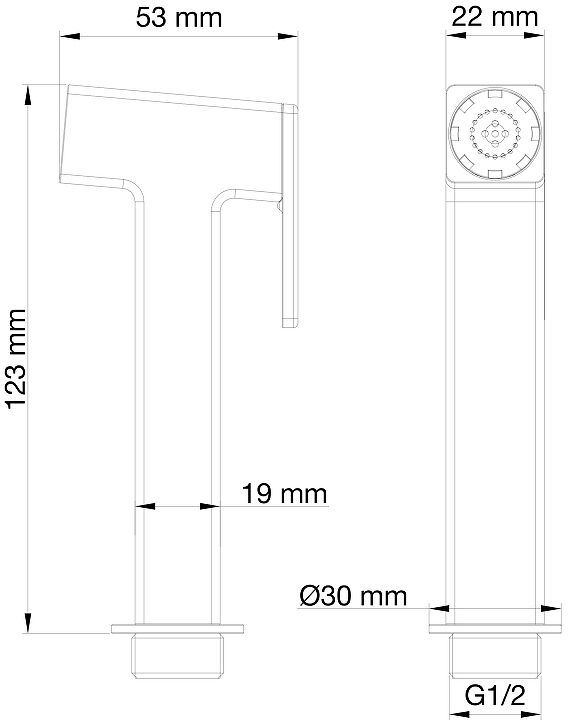 Гигиеническая лейка Wonzon & Woghand WW-88PQ02-BG цвет Брашированное золото