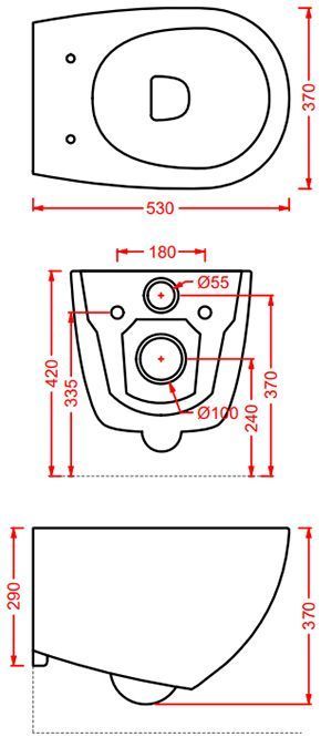 Чаша унитаза ARTCERAM FILE 2.0 FLV004 44 00