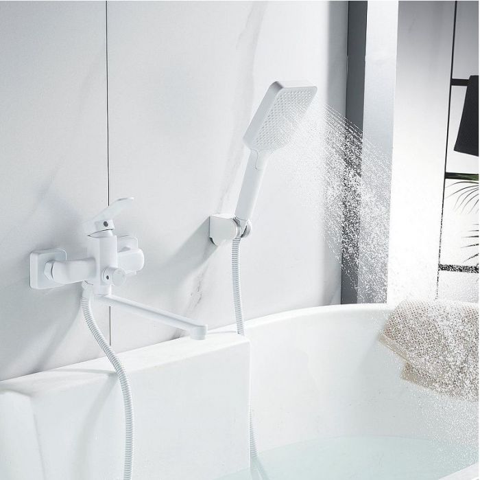 Смеситель для ванны Shevanik S9902C универсальный цвет Белый