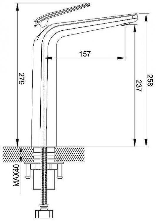 Смеситель для раковины Rose R39 R3911 Хром