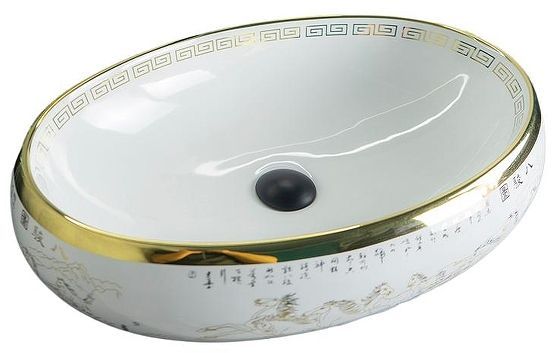 Раковина-чаша Gid Lago Nc472 60 52222 цвет Белый Золото