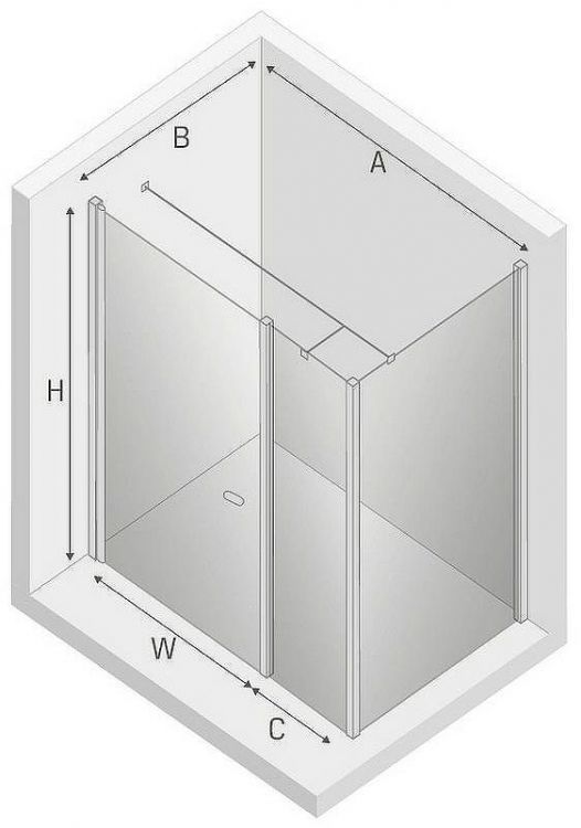 Душевой уголок New Trendy New Soleo Chrome 120х120 K-0642 профиль Хром стекло прозрачное
