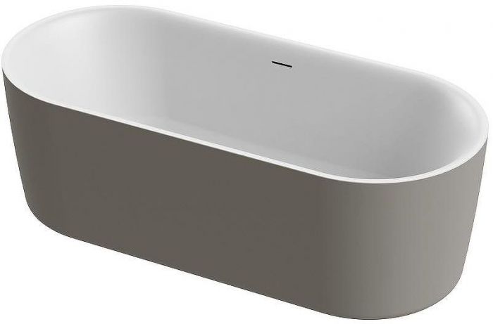 Акриловая ванна Cezares Metauro 180x80 METAURO-INT-Central-180-80-60-G-W-MATT Серая матовая Белая матовая без гидромассажа