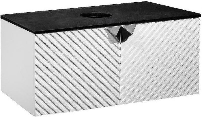 Тумба под раковину Runo Андорра 85 00-00002018 подвесная Белая матовая Черная