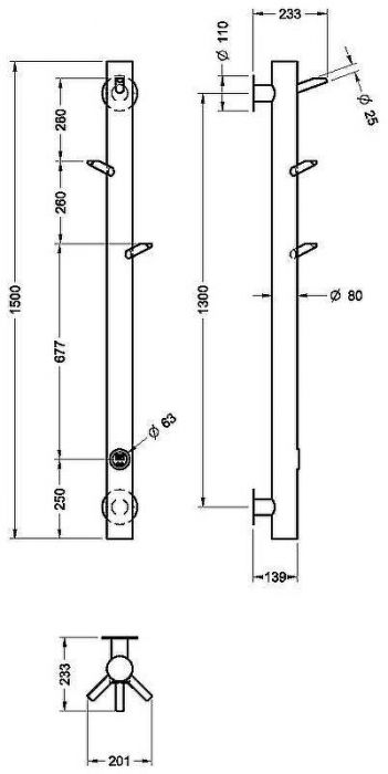 Электрический полотенцесушитель Boheme Uno 724-MG Золото матовое