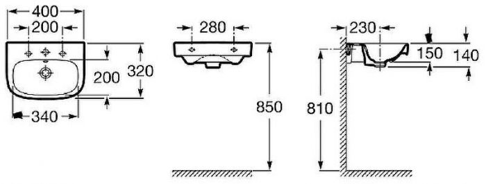Раковина Roca Debba 40 327998000 Белая