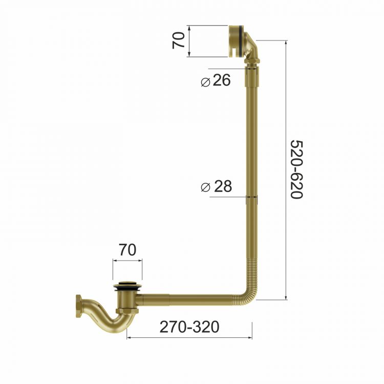 Слив перелив Timo 8006/02 антик