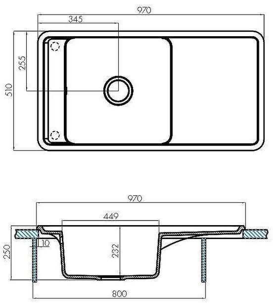 Кухонная мойка Aquaton Беллис 97 1A725132BS270 Терракот