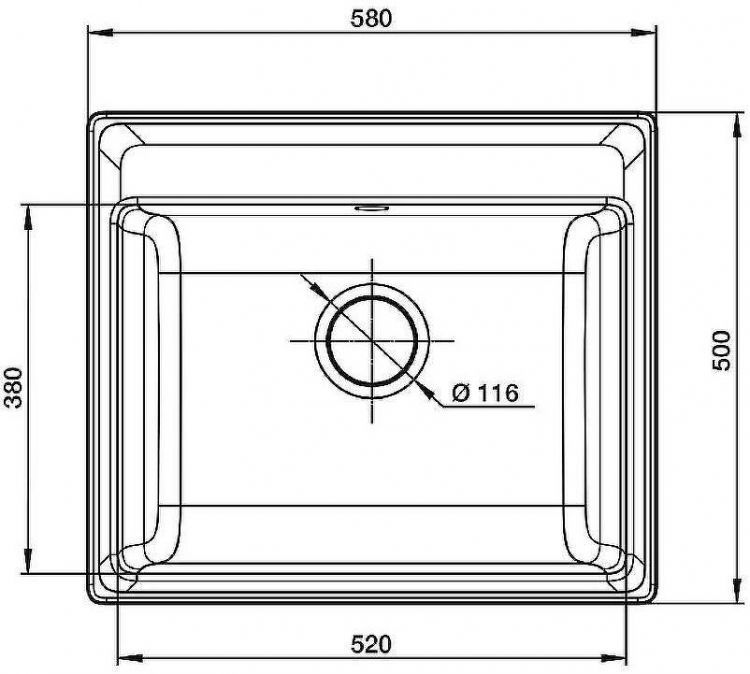 Кухонная мойка GranFest Vertex GF-V-580 Черная