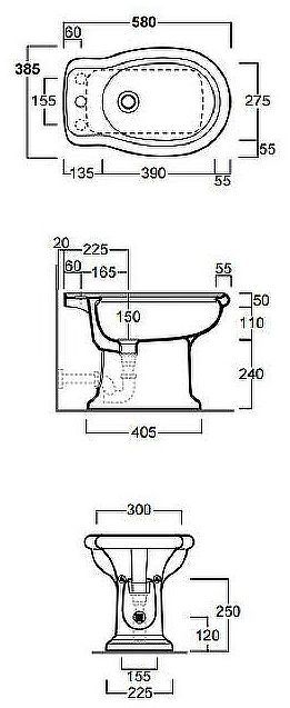 Биде Simas Lante LA04bi*1 Белое