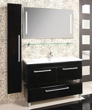 Мебель АКВАТОН  Мадрид 100, черный глянец